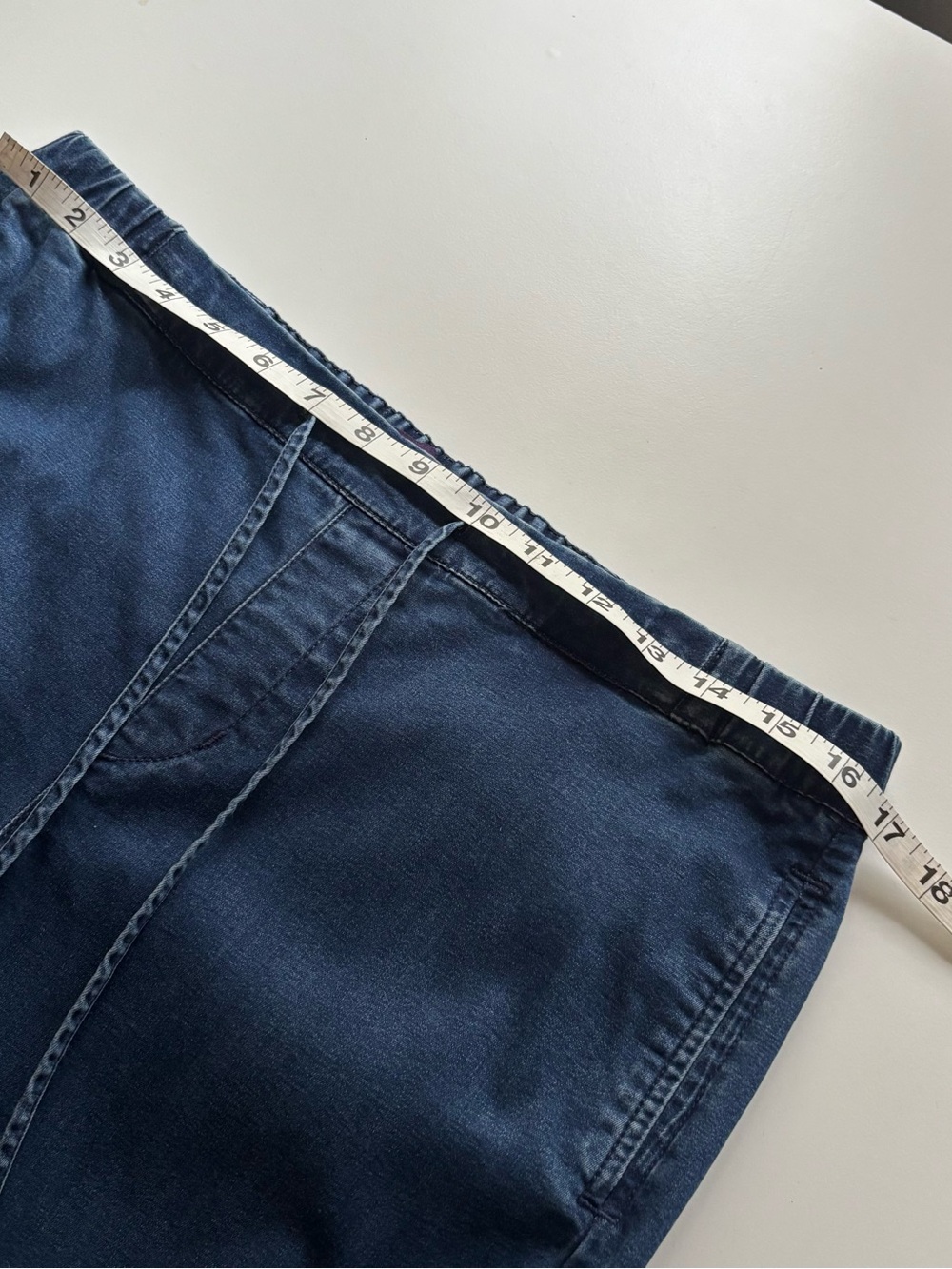 NYDJ pull on wide leg jeans 8 mid rise stretch drawstring lift tuck technology - Picture 13 of 15